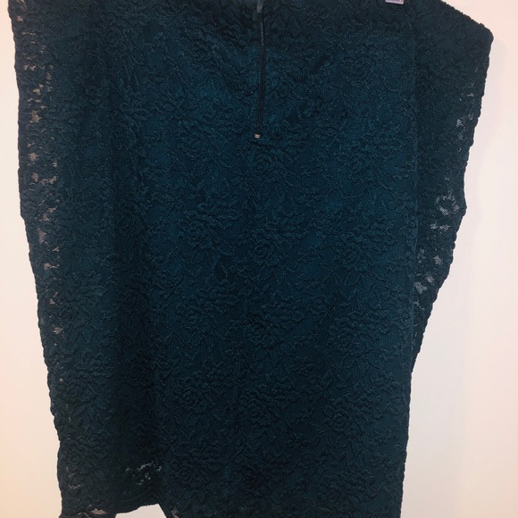 Emerald green laced skirt -Torid - Picture 4 of 4